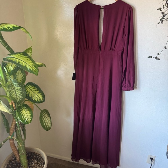 Lulus | All My Life Burgundy Long Sleeve Maxi Dress - Picture 8 of 9